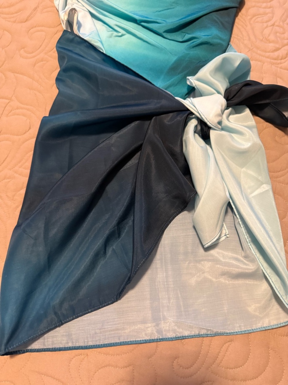 LaBlanca One-Shoulder Ombre Swimsuit with Matching Sarong (NWOT) - Picture 7 of 14